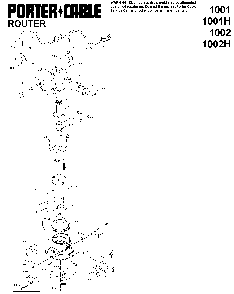 Page A Diagram and Parts List for 100 Type 1 Porter Cable Router